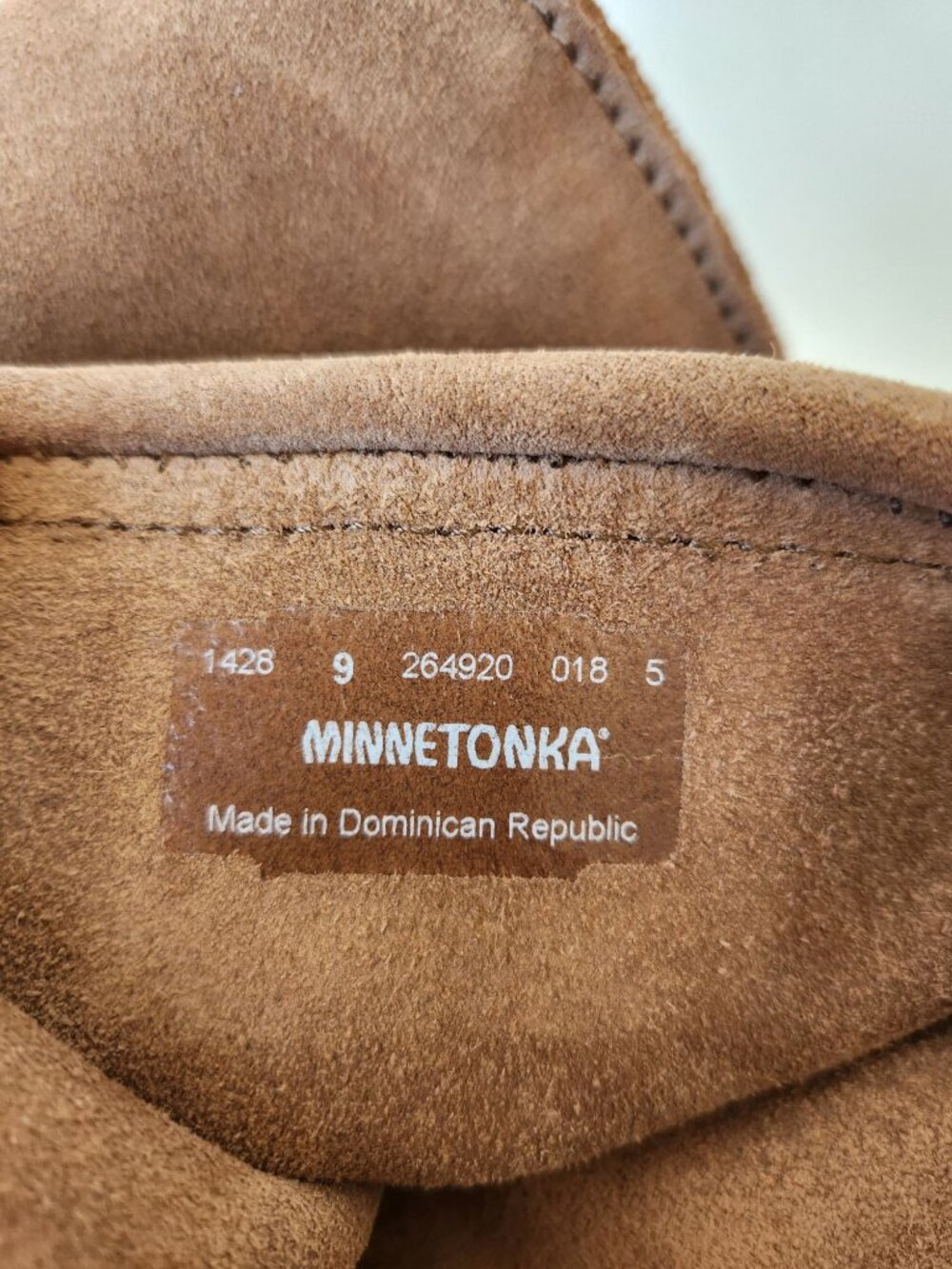 Minnetonka Brown Suede Lace-Up Knee-High Fringe Moccasin Boots Festival Hippie - Picture 6 of 6